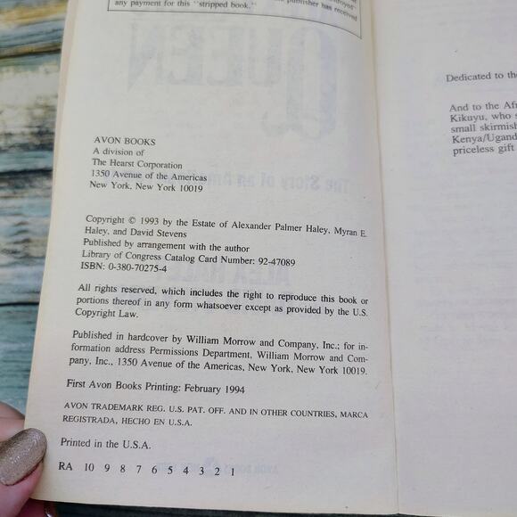 Queen by Alex Haley Vtg 1993 Avon Paperback Novel 1st Ed Print *Acceptable* - Picture 11 of 14